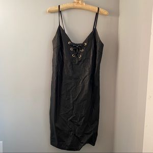 Vegan Leather Dominatrix Mini Dress